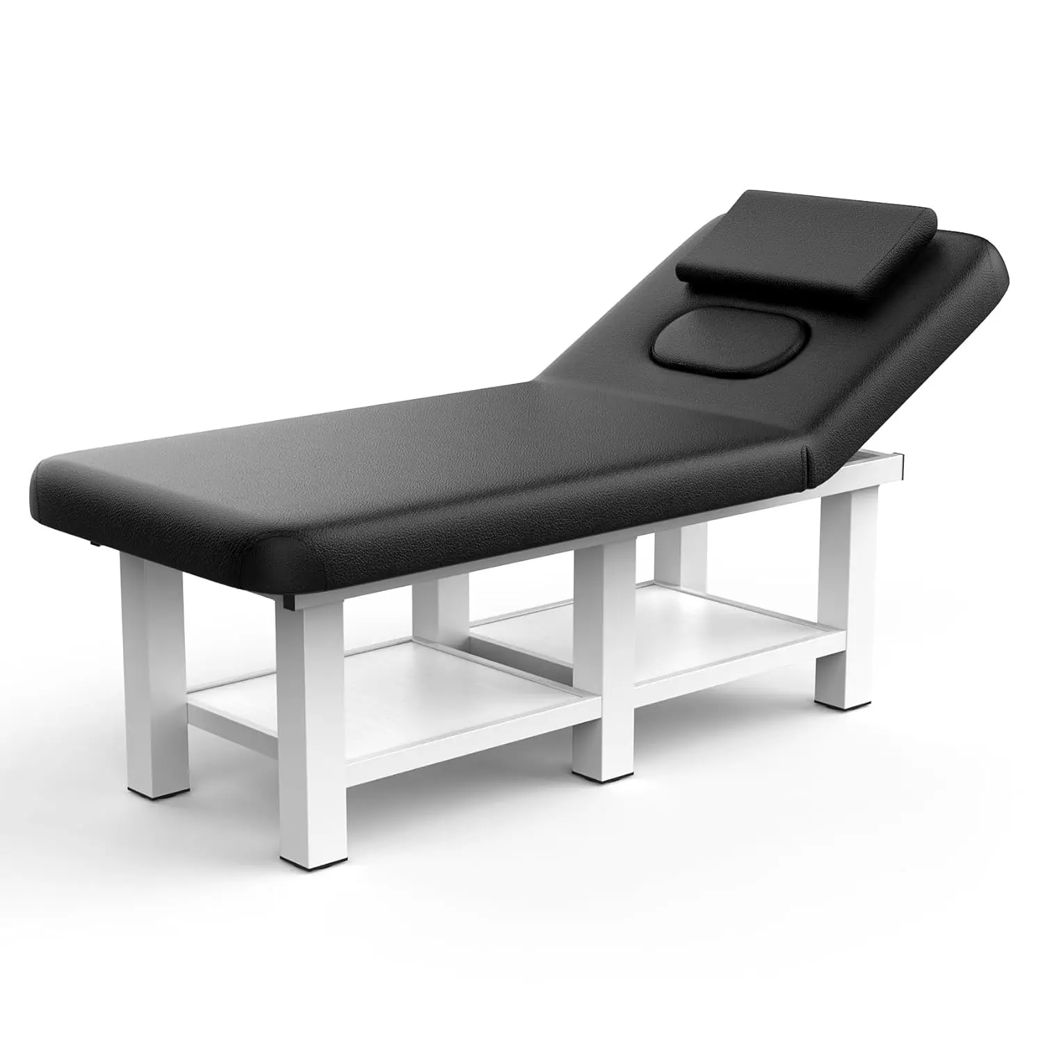Black Wide Stationary Massage Table Backrest Therapy Spa Facial Bed Metal Frame PU Leather 31.5x75 Heavy Duty, Custom
Black Wide Stationary Massage Table Backrest Therapy Spa Facial Bed Metal Frame PU Leather 31.5x75 Heavy Duty, Custom