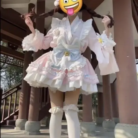 Оригинальный дизайн Bubble: комплект Xiao Mianwang и Wind LolitaLo, комплект Lolita Maid с милым щенком, женские комплекты из двух предметов.
Оригинальный дизайн Bubble: комплект Xiao Mianwang и Wind LolitaLo, комплект Lolita Maid с милым щенком, женские комплекты из двух предметов.