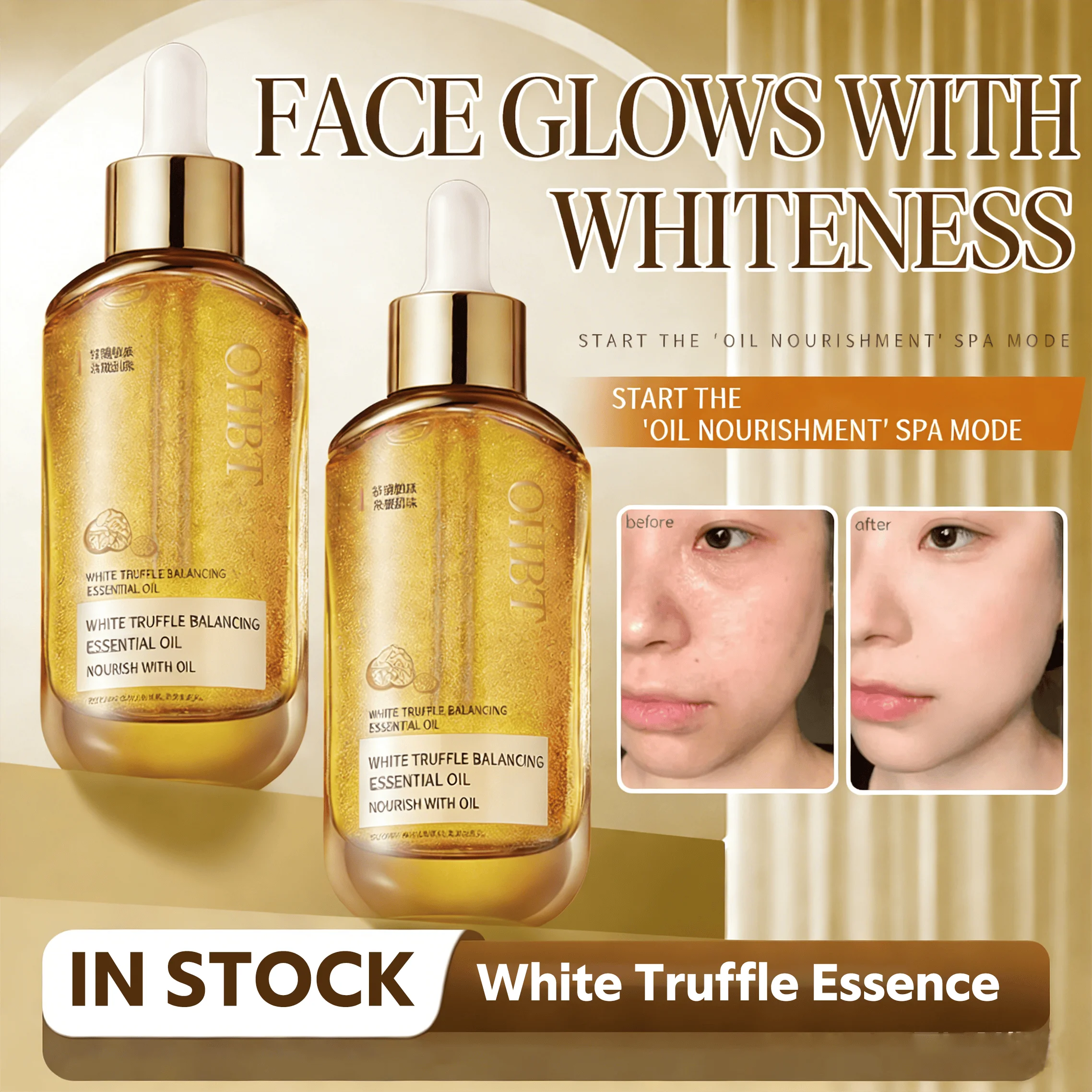 OHBT White Truffle Nicotinamide Face Serum Facial Lifting Essence Soothing Smooth Skin Care Whitening Serum 45g
OHBT White Truffle Nicotinamide Face Serum Facial Lifting Essence Soothing Smooth Skin Care Whitening Serum 45g