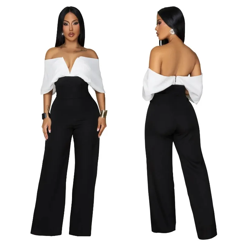 Women Jumpsuits For Summer Autumn Off The Shoulder Loose Fashion Streetwear Overalls Wide Leg Pants Trousers 2025
Women Jumpsuits For Summer Autumn Off The Shoulder Loose Fashion Streetwear Overalls Wide Leg Pants Trousers 2025