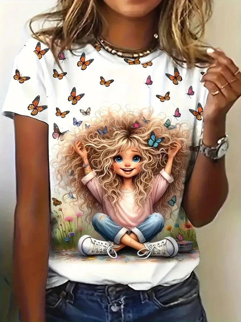 Женская футболка больших размеров с короткими рукавами и 3D-принтом в стиле ретро, свободная и повседневная, мягкая, удобная и дышащая, подходящая для занятий спортом на открытом воздухе
Женская футболка больших размеров с короткими рукавами и 3D-принтом в стиле ретро, свободная и повседневная, мягкая, удобная и дышащая, подходящая для занятий спортом на открытом воздухе