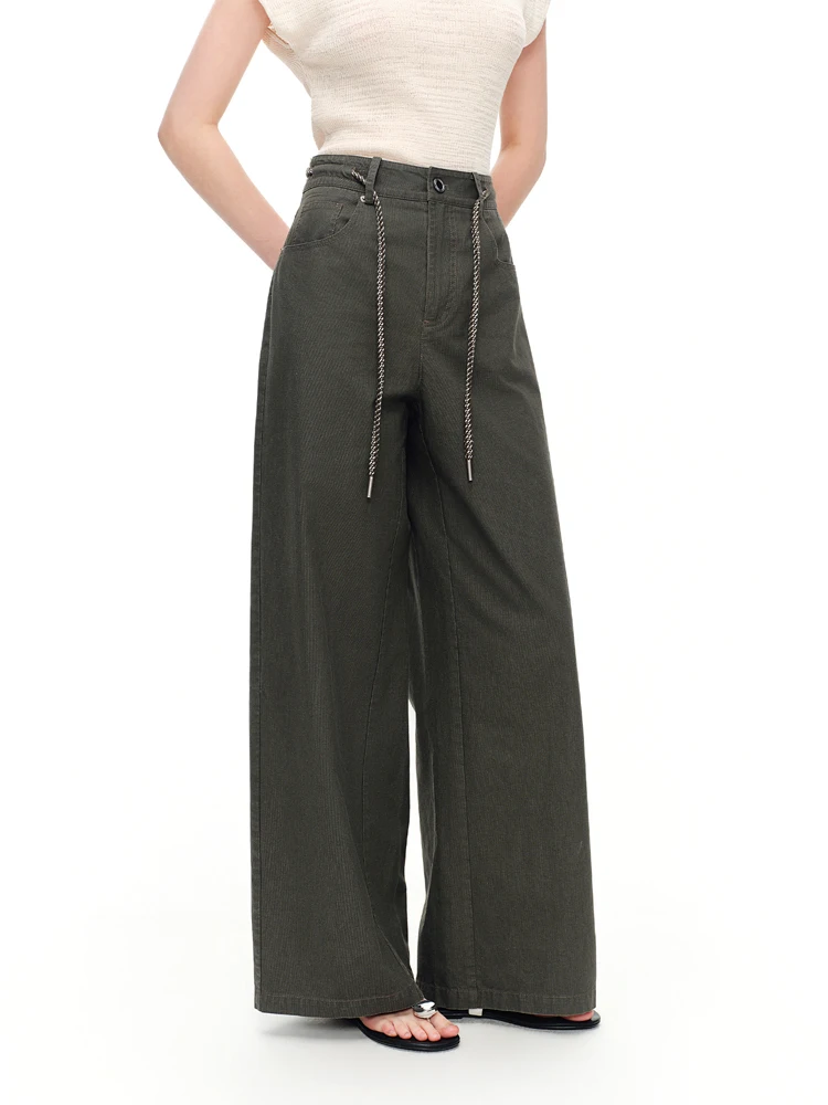 High Waist Washed Casual Pants Women's Fashionable Versatile Belted Straight Leg Cotton Trousers Summer 2026 Elegant Mood
High Waist Washed Casual Pants Women's Fashionable Versatile Belted Straight Leg Cotton Trousers Summer 2026 Elegant Mood