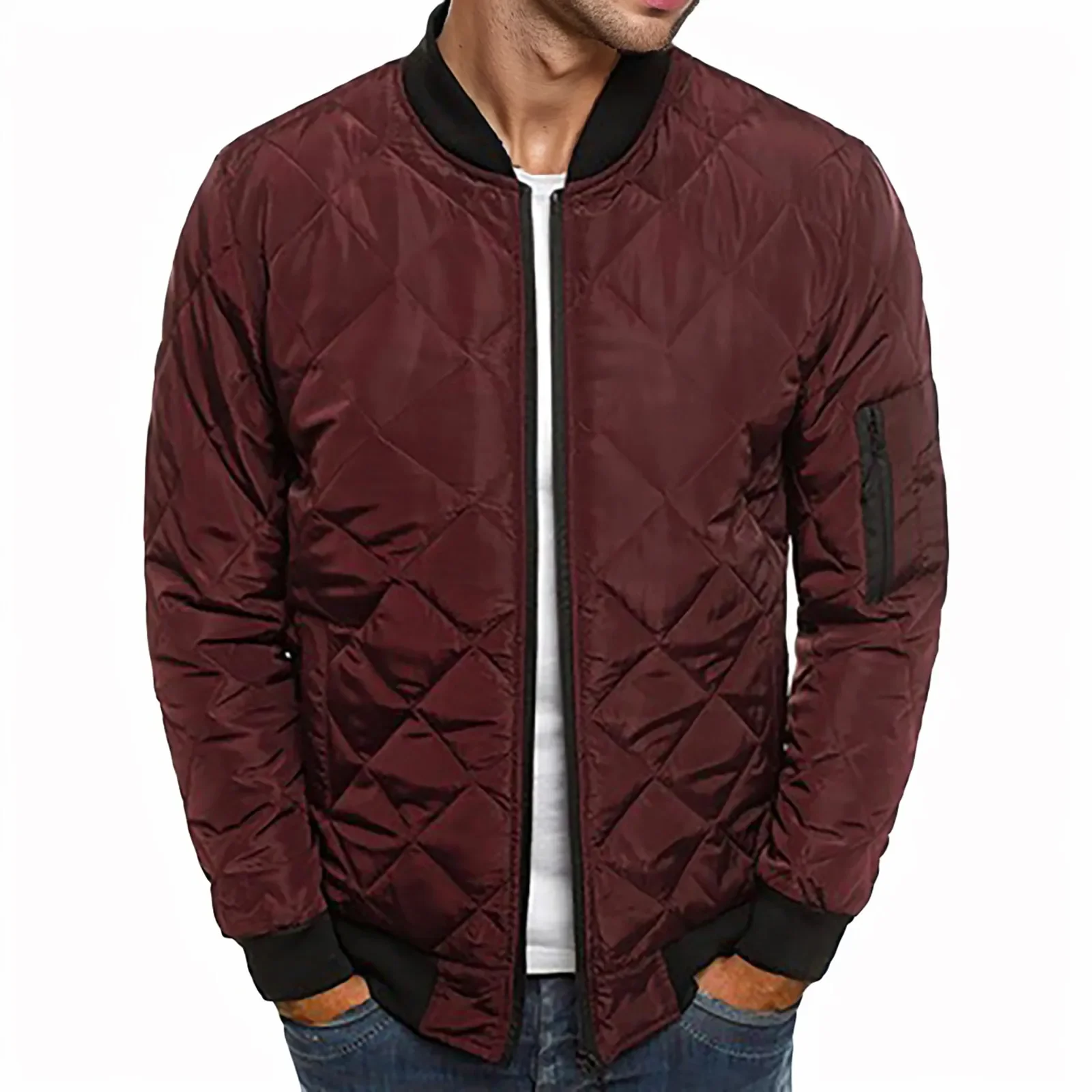 Men'S Padded Coat Workwear Winter Full Zipper Outwear Casual Windproof Warm Thin Lightweight Coat Men'S Fleece Jacket
Men'S Padded Coat Workwear Winter Full Zipper Outwear Casual Windproof Warm Thin Lightweight Coat Men'S Fleece Jacket
