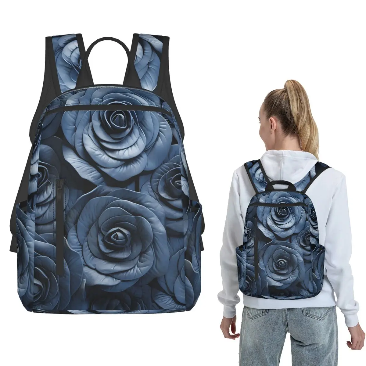 Denim Rose Dreams Pattern Backpack Large Capacity Kids BookBag School Bag Shoulder Bags for Men Women
Denim Rose Dreams Pattern Backpack Large Capacity Kids BookBag School Bag Shoulder Bags for Men Women