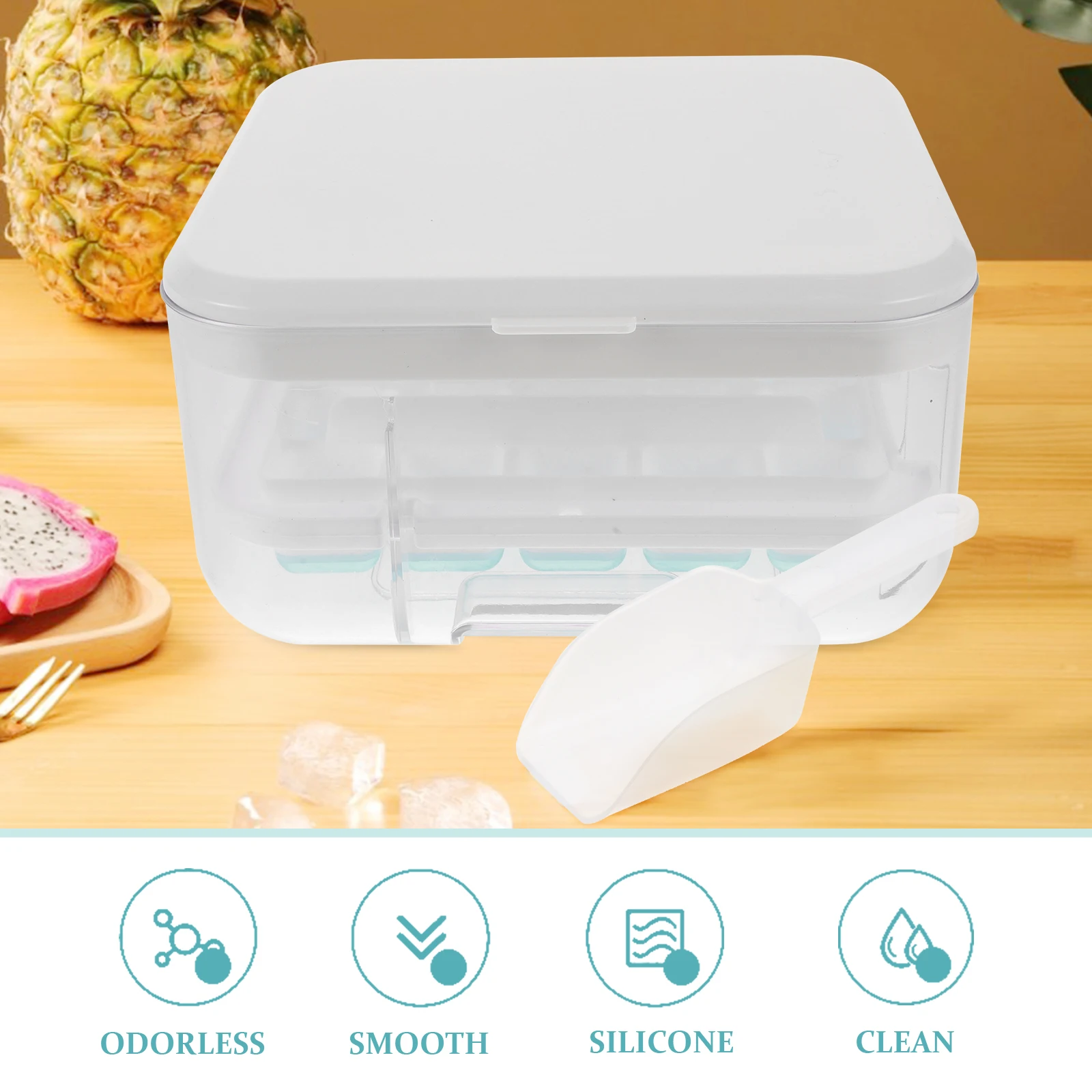 Ice Cube Tray Silicone Soft Bottom Easy Release DIY Trays Freezer Making Ice Cube Making Tray Tool Storage Box
Ice Cube Tray Silicone Soft Bottom Easy Release DIY Trays Freezer Making Ice Cube Making Tray Tool Storage Box