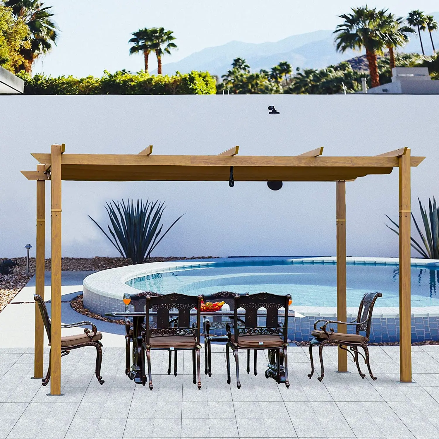 Factory Direct Sale Waterproof Awning Retractable Awning Outdoor Garden Courtyard Metal Pergola Gazebo With Canopy
Factory Direct Sale Waterproof Awning Retractable Awning Outdoor Garden Courtyard Metal Pergola Gazebo With Canopy