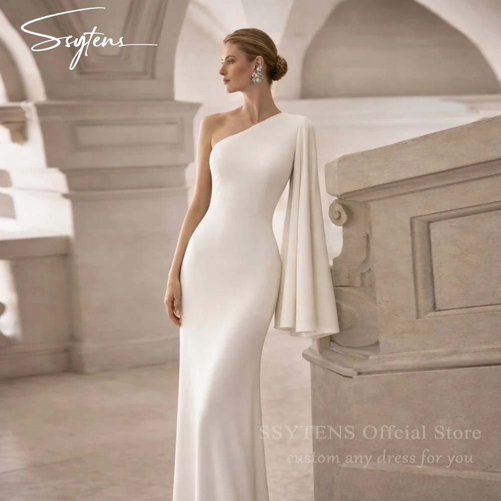 Элегантное свадебное платье SSYTENS с одним открытым плечом, фасон «русалка», на заказ, длинное, сексуальное, с открытой спиной, для невесты, Vestido De Novia Boda
Элегантное свадебное платье SSYTENS с одним открытым плечом, фасон «русалка», на заказ, длинное, сексуальное, с открытой спиной, для невесты, Vestido De Novia Boda