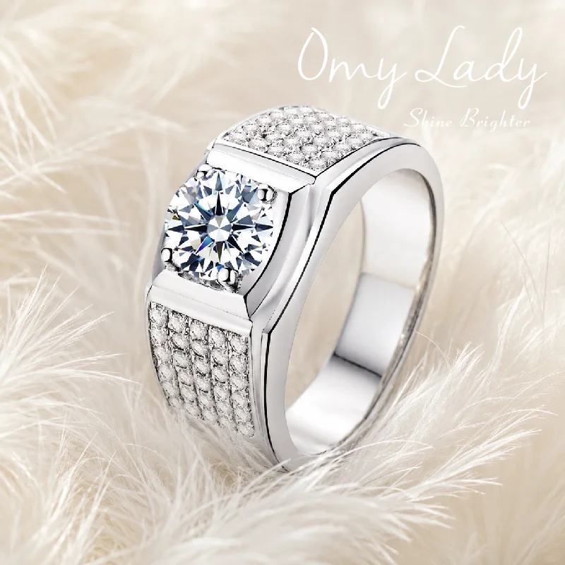 OMY LADY, Shine Brighter,Fashion Men's Ring Crafted in S925 Sterling Silver with D Color Moissanite Ring for Men
OMY LADY, Shine Brighter,Fashion Men's Ring Crafted in S925 Sterling Silver with D Color Moissanite Ring for Men