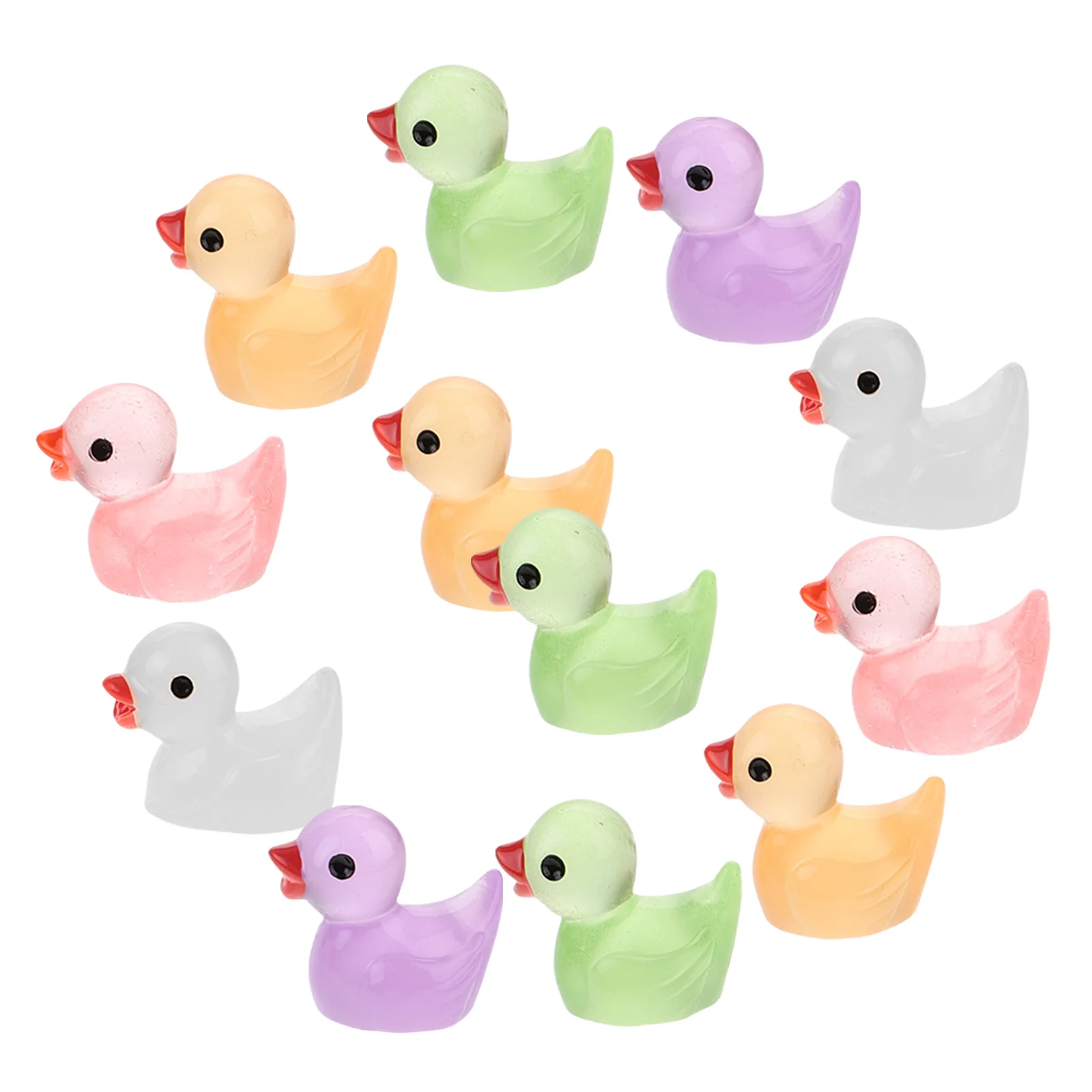 60 Pcs Mini Ducks Colorful Luminous Pendant Garden Supply Glow The Dark Figure Tabletop Decorative Miniature
60 Pcs Mini Ducks Colorful Luminous Pendant Garden Supply Glow The Dark Figure Tabletop Decorative Miniature