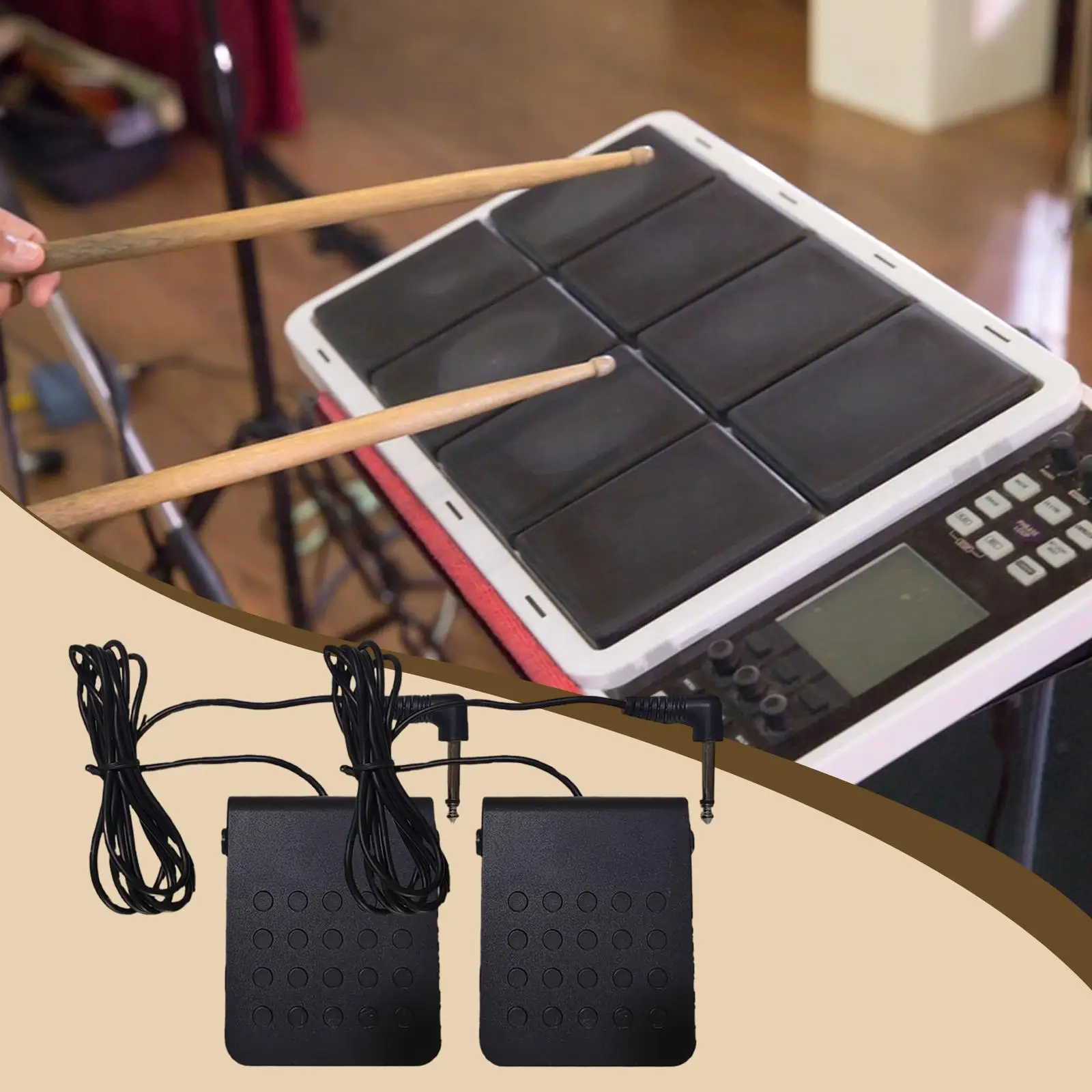 2Pcs Electronic Drum Pedal, Anti Slip Portable Professional Percussion Instrument Accessory for Training Exercise
2Pcs Electronic Drum Pedal, Anti Slip Portable Professional Percussion Instrument Accessory for Training Exercise