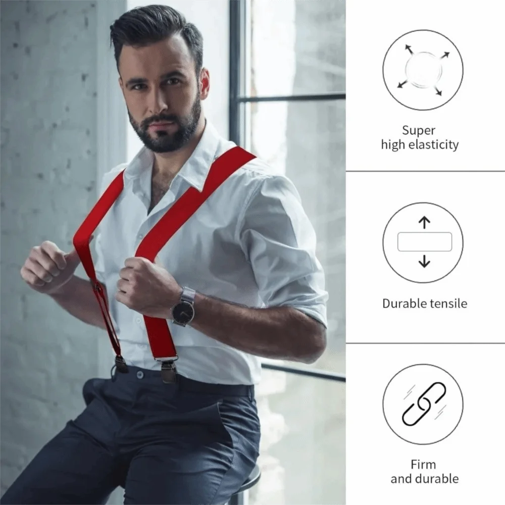 Simple Solid Color Work Suspenders 5cm Wide Heavy Duty X-Type Suspenders High Elastic Anti-slip Elastic Pants Braces Work Use
Simple Solid Color Work Suspenders 5cm Wide Heavy Duty X-Type Suspenders High Elastic Anti-slip Elastic Pants Braces Work Use
