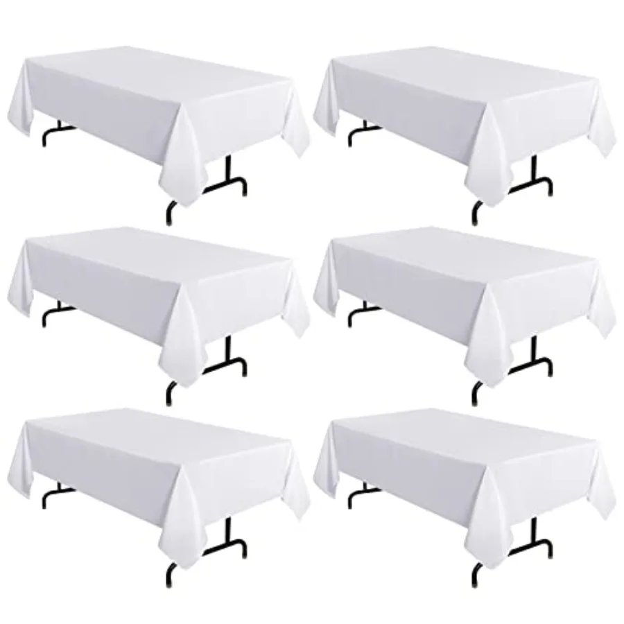 6 Pack Tablecloth 60 x 102 Inch Rectangle Table Cloth for 6 Feet Tables - Stain and Wrinkle Resistant Washable Polyester Table
6 Pack Tablecloth 60 x 102 Inch Rectangle Table Cloth for 6 Feet Tables - Stain and Wrinkle Resistant Washable Polyester Table