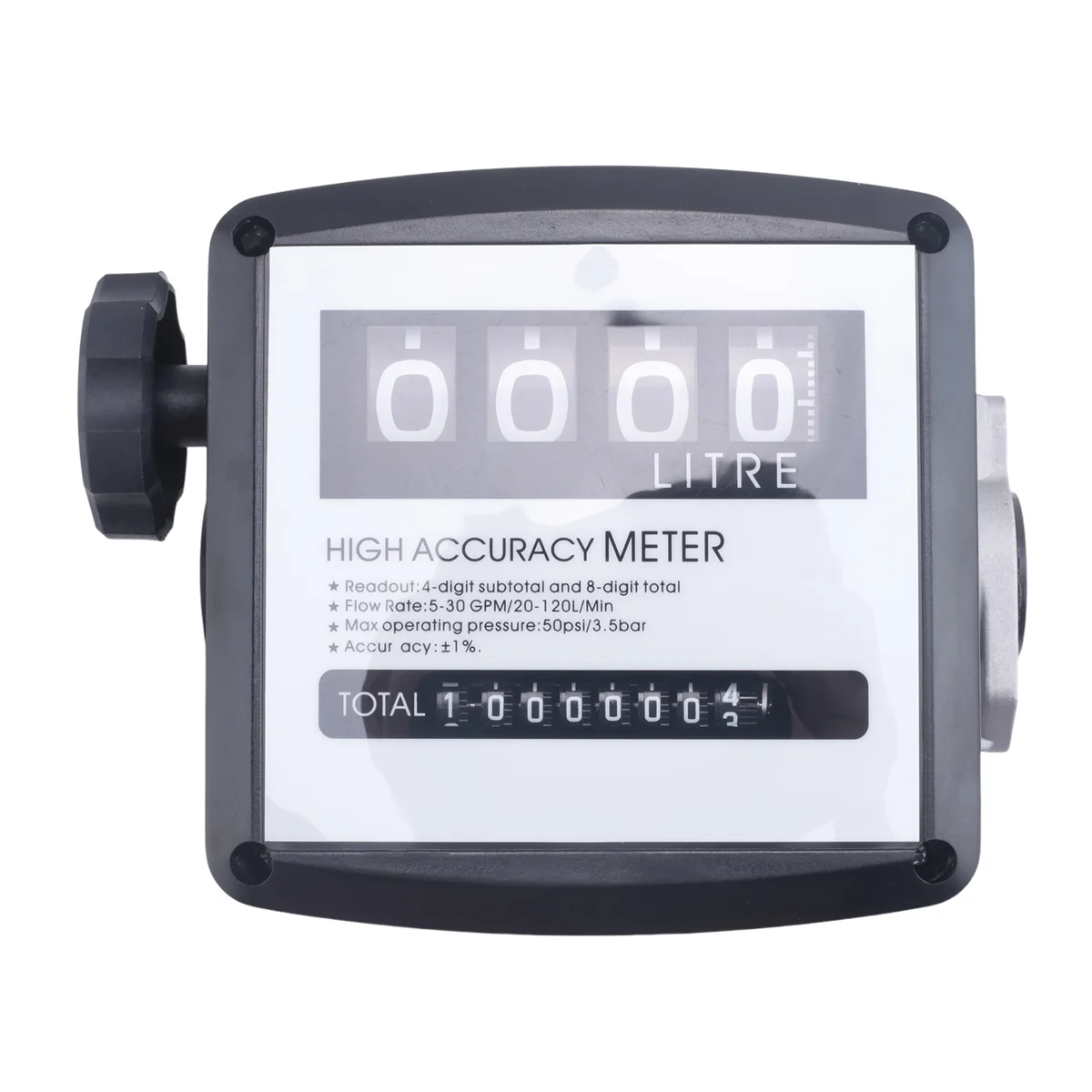 Mechanical Fuel Gauge 4-Digit Fuel Flow Mechanical Fuel Flow Meter 25Mm (1 inch Internal Thread) 5-30 GPM/20-120L/Min
Mechanical Fuel Gauge 4-Digit Fuel Flow Mechanical Fuel Flow Meter 25Mm (1 inch Internal Thread) 5-30 GPM/20-120L/Min