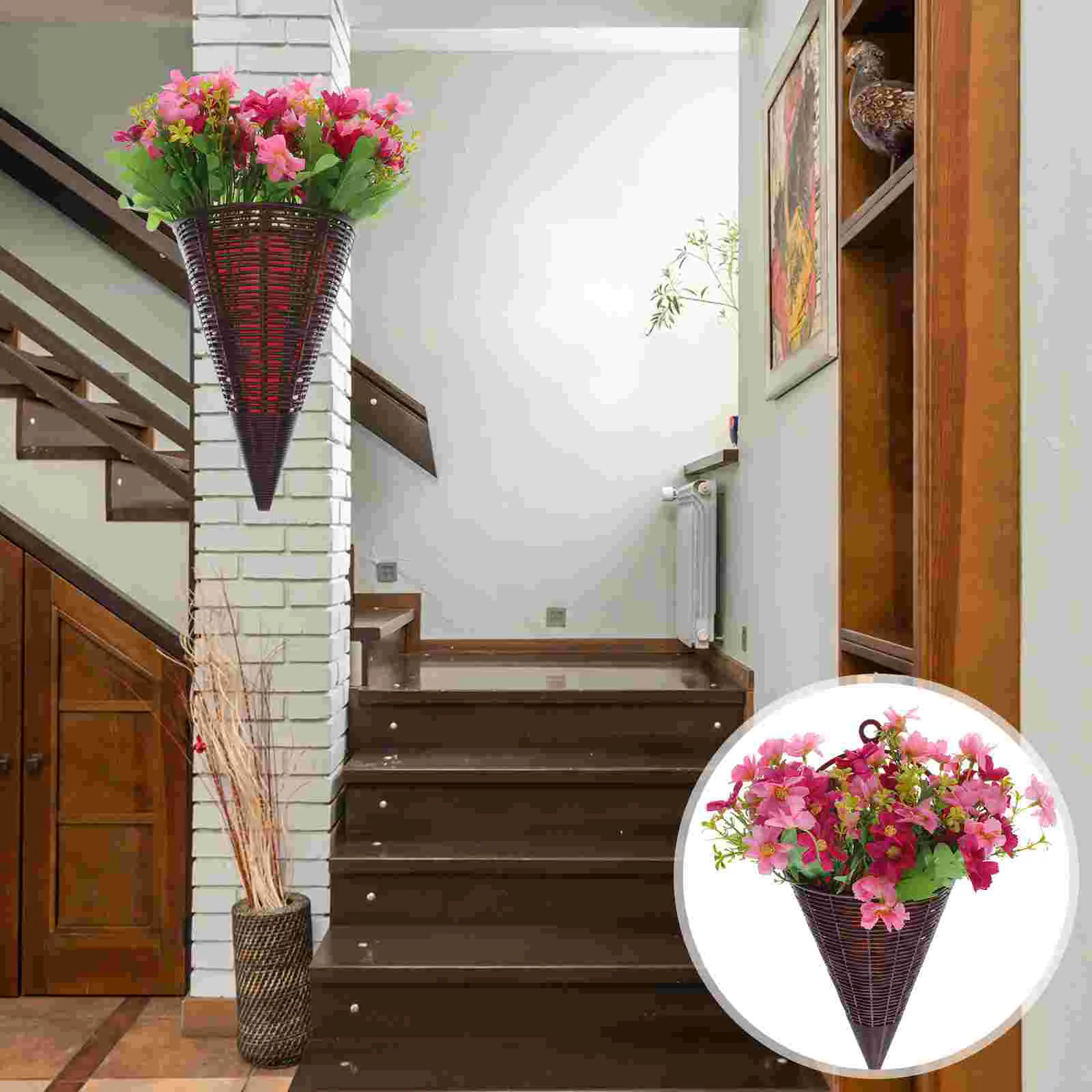 Wall Hanging Artificial Flowers Fake Plant Basket Coconut Ornaments Door Plastic Plants
Wall Hanging Artificial Flowers Fake Plant Basket Coconut Ornaments Door Plastic Plants