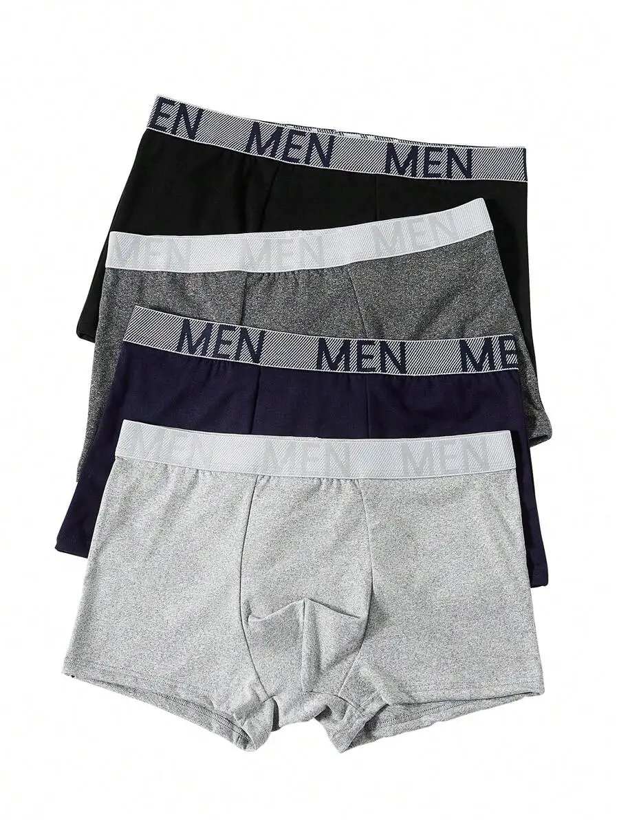 Mens Letter Print Waistband Boxer Briefs 4 Pack
Mens Letter Print Waistband Boxer Briefs 4 Pack