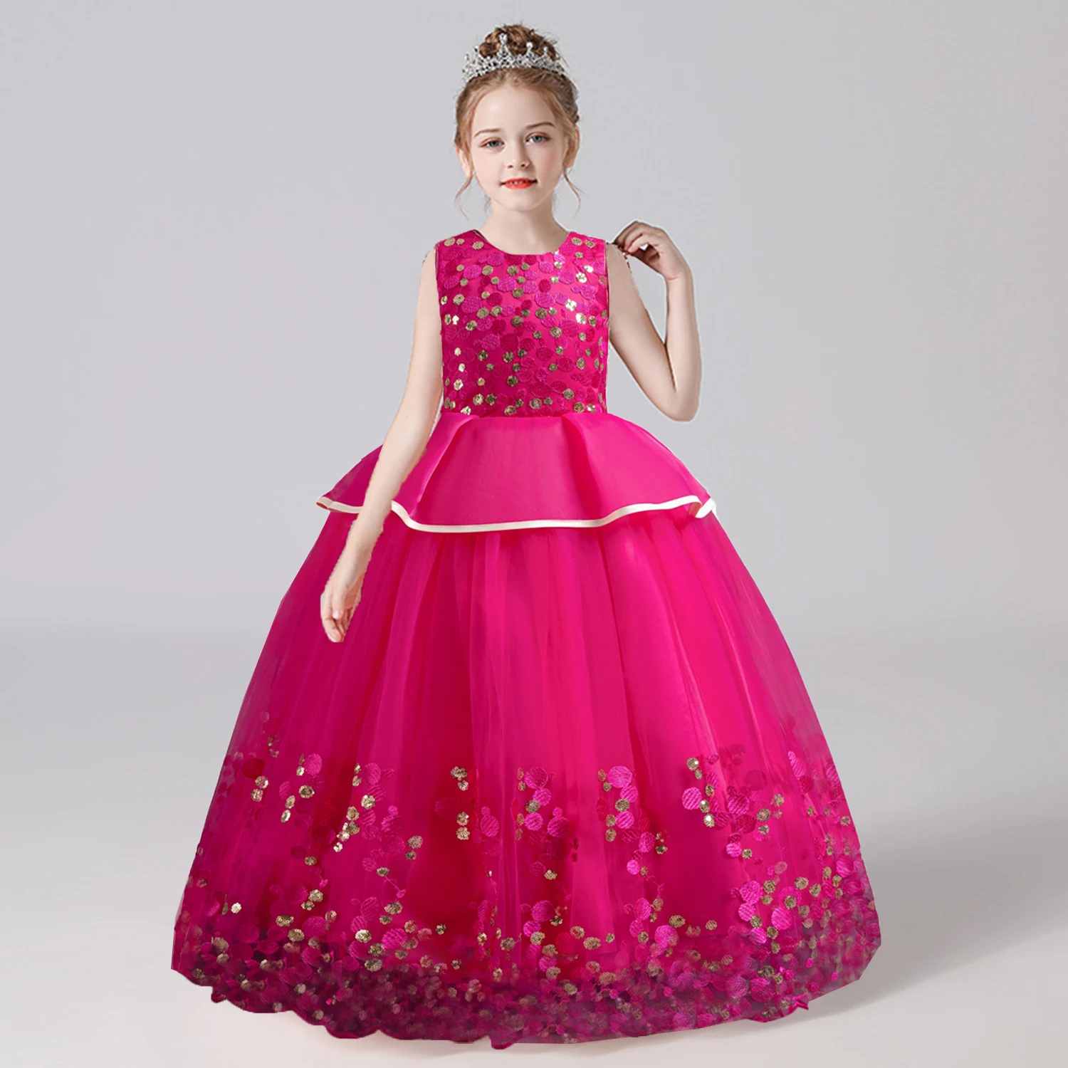 Little Big Girls Flower Appliqued Wedding Bridesmaid Flower Girl Birthday Party Long Pageant Dance Party Gown
Little Big Girls Flower Appliqued Wedding Bridesmaid Flower Girl Birthday Party Long Pageant Dance Party Gown