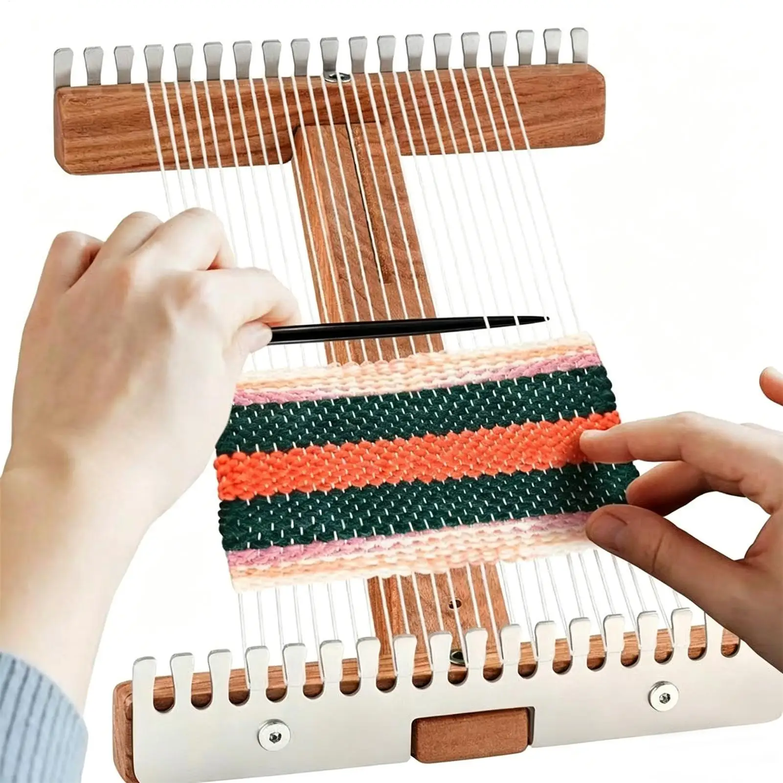 Weaving Loom Adjustable Wooden Frame Sewing Machine Tapestry Loom for Home School Art Class Workshop Studio Family Gathering
Weaving Loom Adjustable Wooden Frame Sewing Machine Tapestry Loom for Home School Art Class Workshop Studio Family Gathering