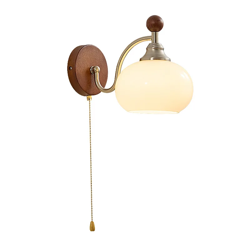 Nordic Minimalist Wall Lights Pull Chain Walnut Wood Base Living Room Bedroom Hallway Bathroom Sleek Home Decor Lighting Fixture
Nordic Minimalist Wall Lights Pull Chain Walnut Wood Base Living Room Bedroom Hallway Bathroom Sleek Home Decor Lighting Fixture