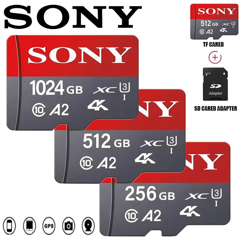 SONY Micro TF SD Card SD Memory Card Extreme 1TB 512GB 128GB 256GB U3 V30 4K Full Memory Flash Cards For Phone Computer Camera
SONY Micro TF SD Card SD Memory Card Extreme 1TB 512GB 128GB 256GB U3 V30 4K Full Memory Flash Cards For Phone Computer Camera