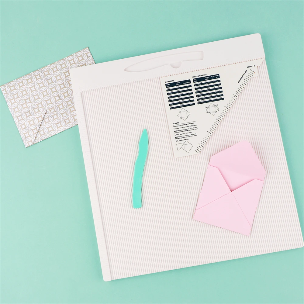 Large Multi-Purpose Score Board with Bone Folder and Triangular Guide 12x12" Scoring Board for DIY Scrapbooking Gift Box Craft
Large Multi-Purpose Score Board with Bone Folder and Triangular Guide 12x12" Scoring Board for DIY Scrapbooking Gift Box Craft