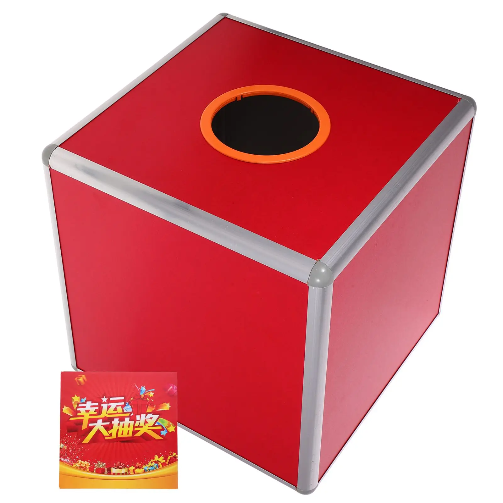 Lottery Box 29x29cm Raffle Ticket Container Aluminum Edge Love Shape Donation Gaming Storage Boxes Color
Lottery Box 29x29cm Raffle Ticket Container Aluminum Edge Love Shape Donation Gaming Storage Boxes Color