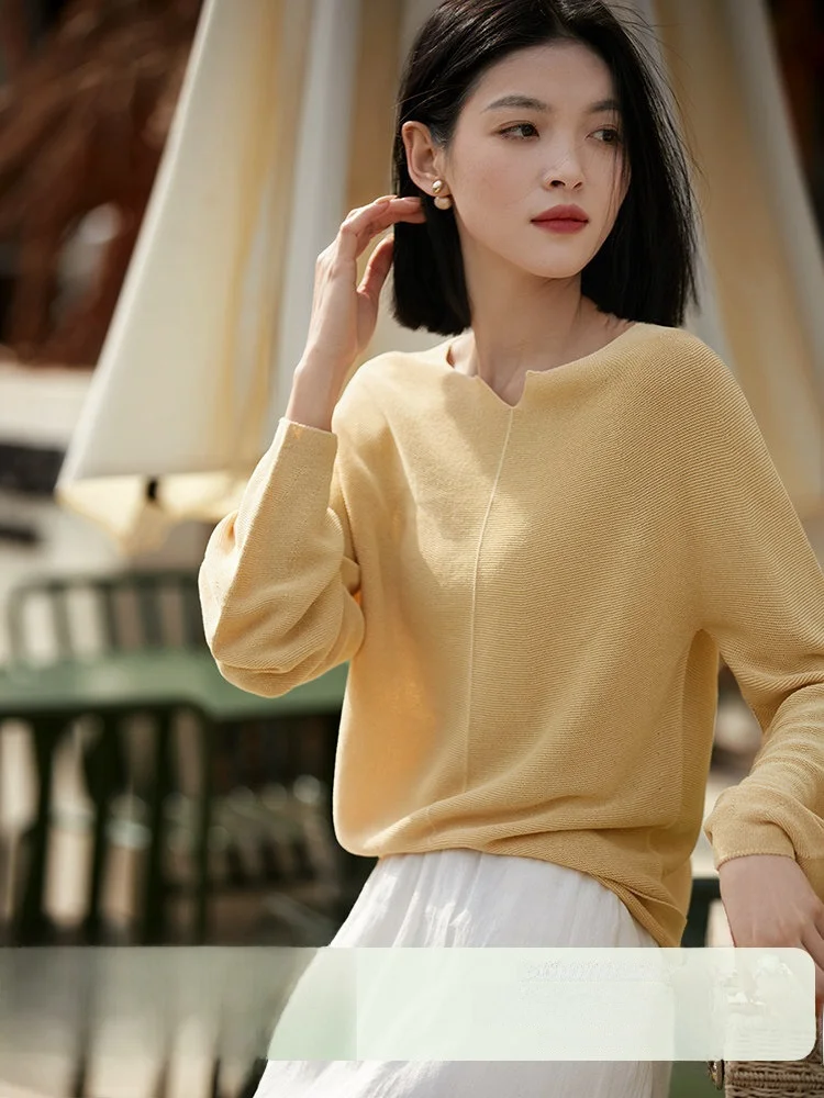 Shuman Knitted Elegant Player Seamless Paper Yarn Small V-neck Knitted Top Women's OL Style Polyester Fiber Long Sleeve Crew ...
Shuman Knitted Elegant Player Seamless Paper Yarn Small V-neck Knitted Top Women's OL Style Polyester Fiber Long Sleeve Crew ...