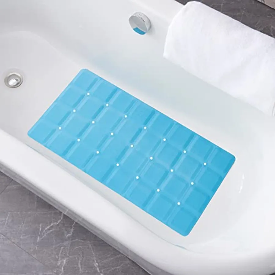 Foldable Non Slip Silicon Bath Mat Bathtub mat Shower mats no Suction Cups for Textured Tub and Reglazed Tub Foldable-Blue 28-i
Foldable Non Slip Silicon Bath Mat Bathtub mat Shower mats no Suction Cups for Textured Tub and Reglazed Tub Foldable-Blue 28-i