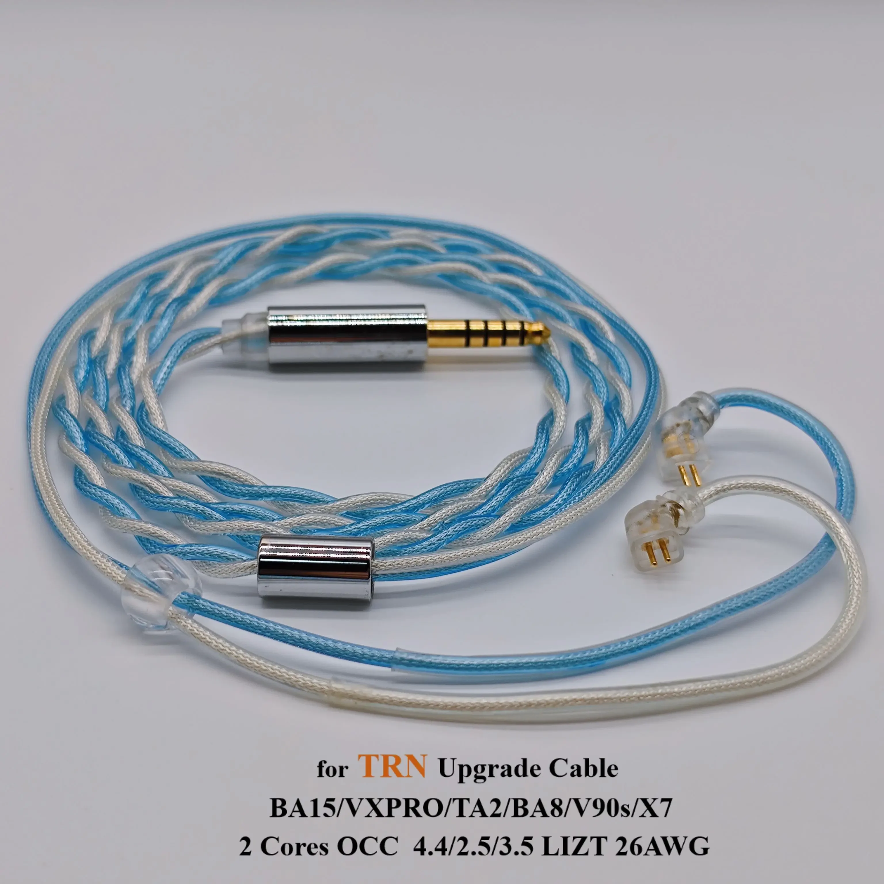 TRN Cable for BA15 VXPRO TA2 BA8 V90s X7 OCC, 2 Core Earphones, Silver Plated Upgrade, 4.4mm Balance, 2.5mm, 3.5mm
TRN Cable for BA15 VXPRO TA2 BA8 V90s X7 OCC, 2 Core Earphones, Silver Plated Upgrade, 4.4mm Balance, 2.5mm, 3.5mm