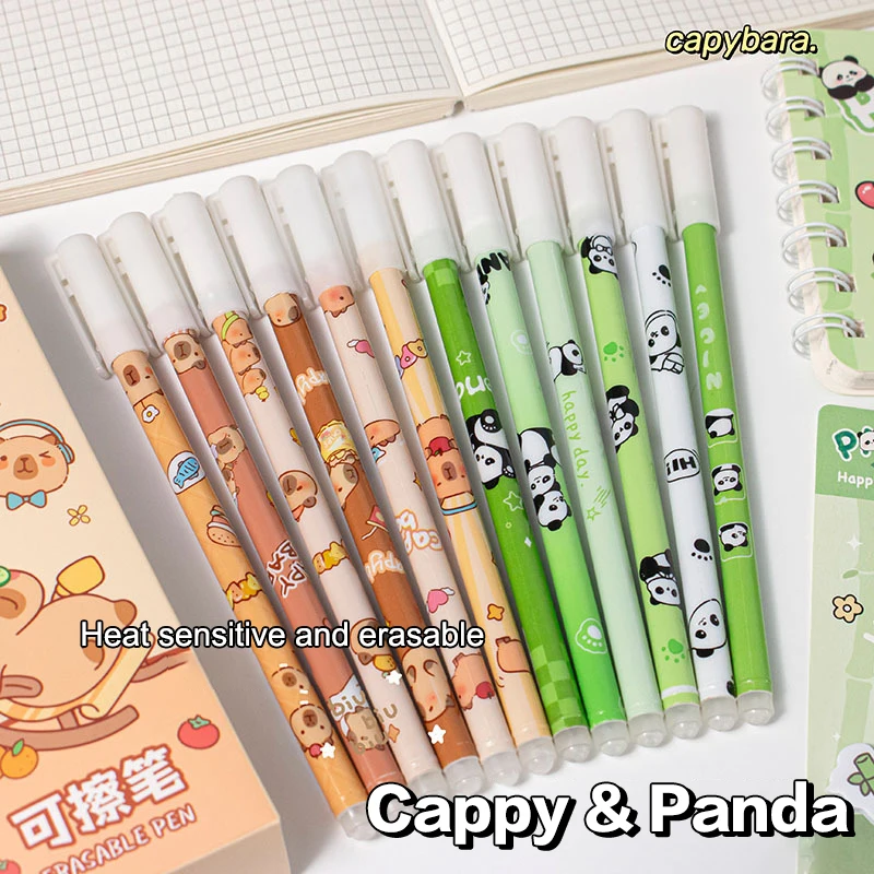 12Pcs Cute Capybara Erasable Pen Blue Ink Writing Smooth Quick-Drying Pens School Office Accessories Students Office Stationery
12Pcs Cute Capybara Erasable Pen Blue Ink Writing Smooth Quick-Drying Pens School Office Accessories Students Office Stationery