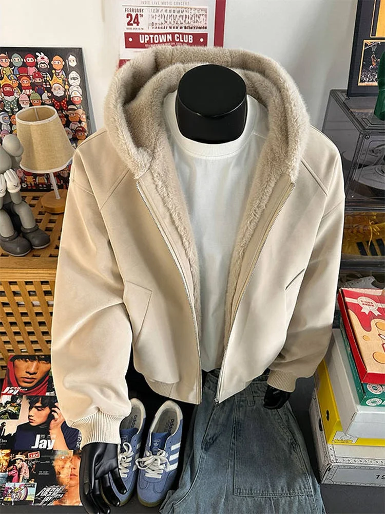 American Sle Hooded Thiened Fce Lined Cotton Jaet Men's Autumn Winter Warm Couple's PU Leather Jaet Cotton Coat
American Sle Hooded Thiened Fce Lined Cotton Jaet Men's Autumn Winter Warm Couple's PU Leather Jaet Cotton Coat