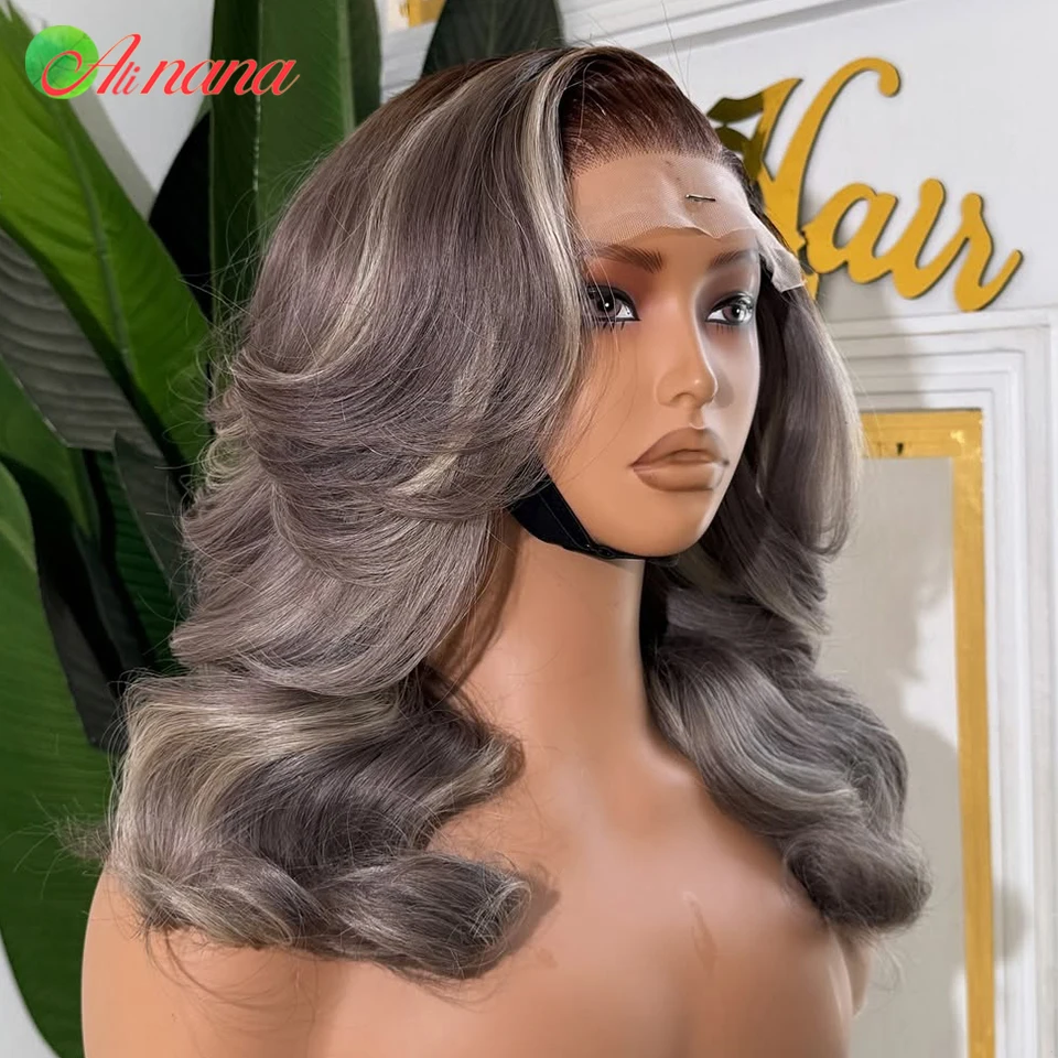 5x5 Lace Closure Wig Highlight Gray Colored 13x6 Transparent Lace Frontal Wig Body Wave PrePlucked Remy Human Hair Wig For Women
5x5 Lace Closure Wig Highlight Gray Colored 13x6 Transparent Lace Frontal Wig Body Wave PrePlucked Remy Human Hair Wig For Women