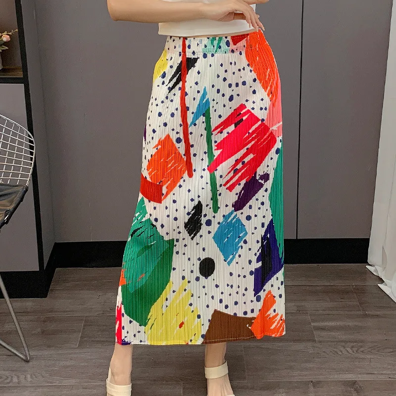 Women's Bustier Fashion Casual Versatile Design Sense Loose Comfortable Printing Elastic Waist Skirt Miyake 2025 Summer Pleated
Women's Bustier Fashion Casual Versatile Design Sense Loose Comfortable Printing Elastic Waist Skirt Miyake 2025 Summer Pleated