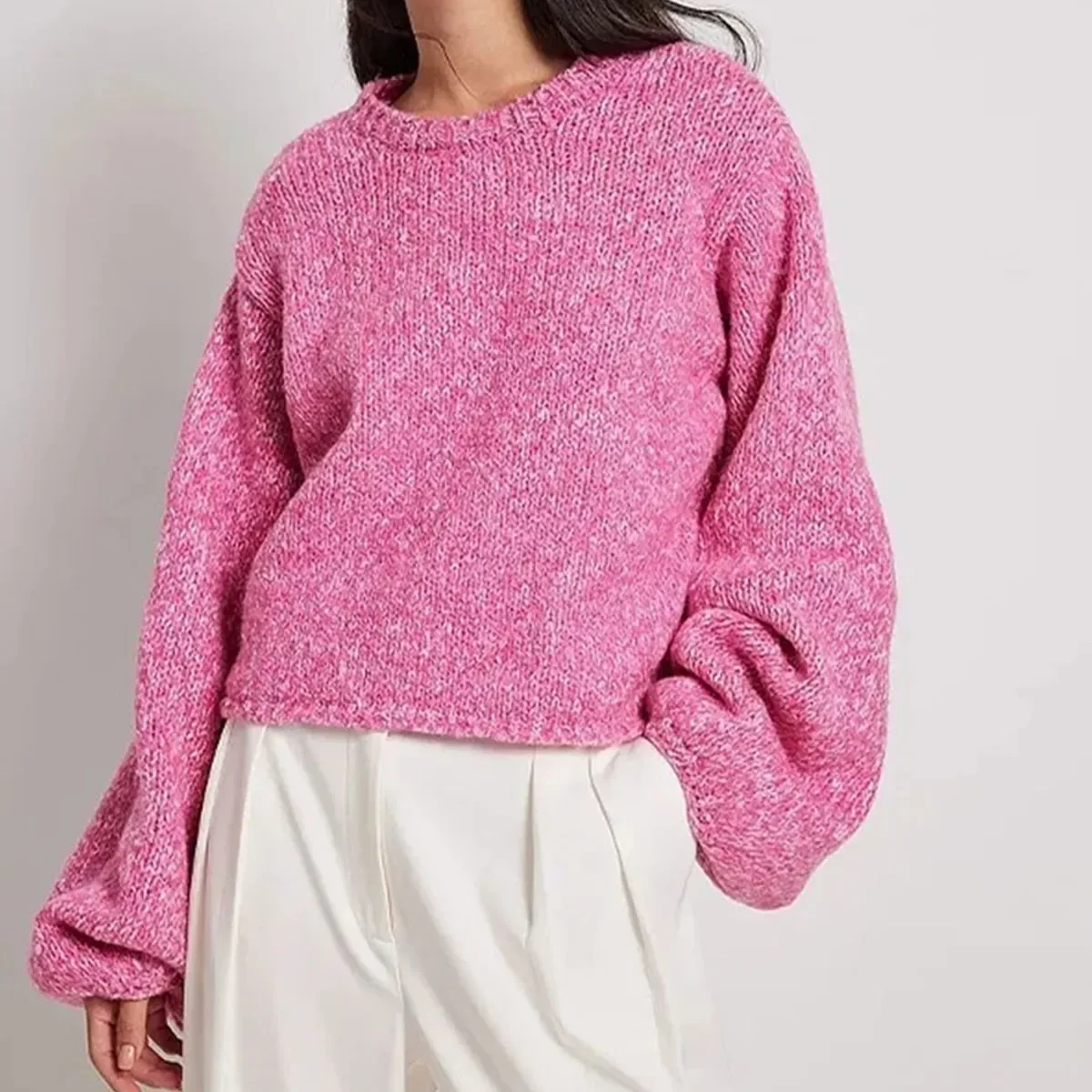 Women Solid Knit O-neck Back Cut Out Sweater Oversized Lace-up Long Sleeve Crop Top Autumn Spring Sexy Highstreet Cloth Knitwear
Women Solid Knit O-neck Back Cut Out Sweater Oversized Lace-up Long Sleeve Crop Top Autumn Spring Sexy Highstreet Cloth Knitwear