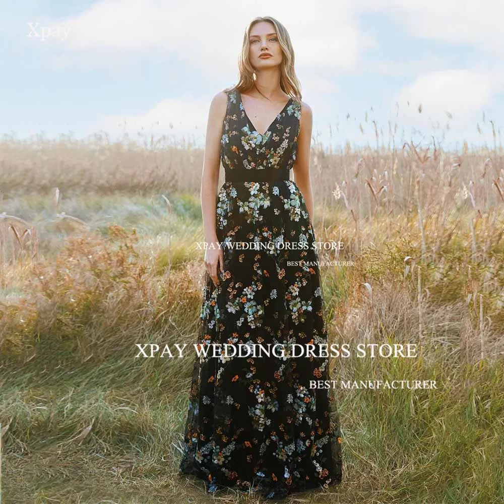XPAY Deep V Neck A Line Evening Dresses Floral Print Chiffon Formal Occasion Gown Sleeveless Backless Wedding Party Outfit Dress
XPAY Deep V Neck A Line Evening Dresses Floral Print Chiffon Formal Occasion Gown Sleeveless Backless Wedding Party Outfit Dress