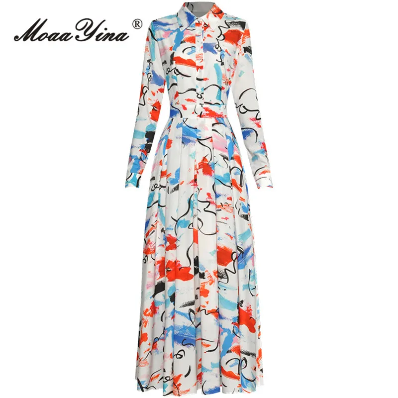 MoaaYina Autumn Fashion Runway Vintage Print Party Dress Women Lantern Sleeve Single Breasted High Waist Slim A-LINE Long Dress
MoaaYina Autumn Fashion Runway Vintage Print Party Dress Women Lantern Sleeve Single Breasted High Waist Slim A-LINE Long Dress