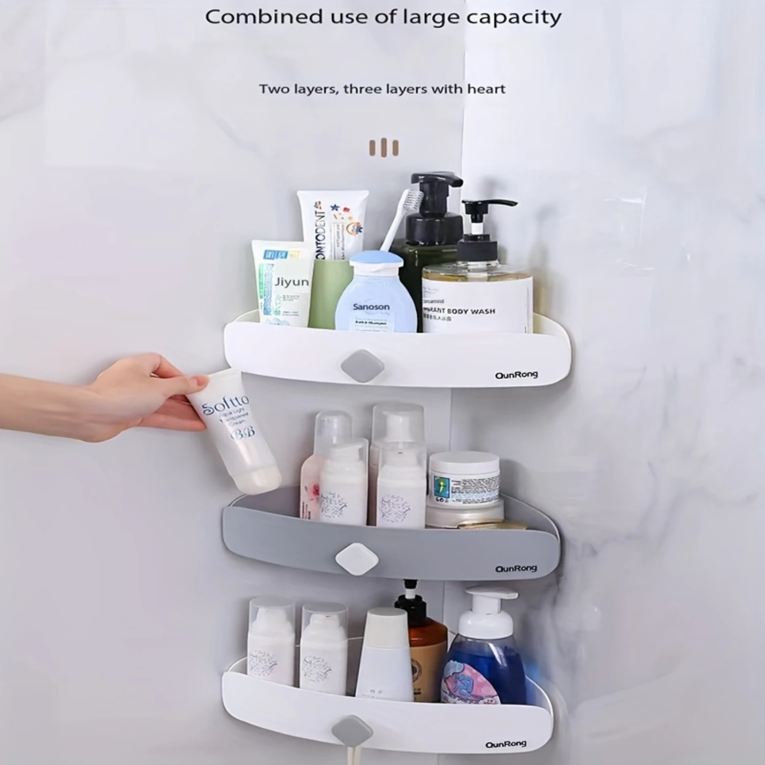 Adjustable Corner Shelf, Wall-Mounted Organizer for Bedroom, Bathroom, Kitchen - ABS Plastic
Adjustable Corner Shelf, Wall-Mounted Organizer for Bedroom, Bathroom, Kitchen - ABS Plastic