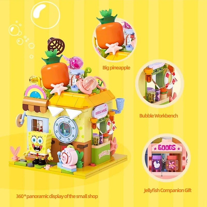SEMBO BLOCK SpongeBob SquarePants Building Blocks Cartoon Street View Store Mr. Krabs Patrick Squidward Model Brick Kid Toy Gift
SEMBO BLOCK SpongeBob SquarePants Building Blocks Cartoon Street View Store Mr. Krabs Patrick Squidward Model Brick Kid Toy Gift