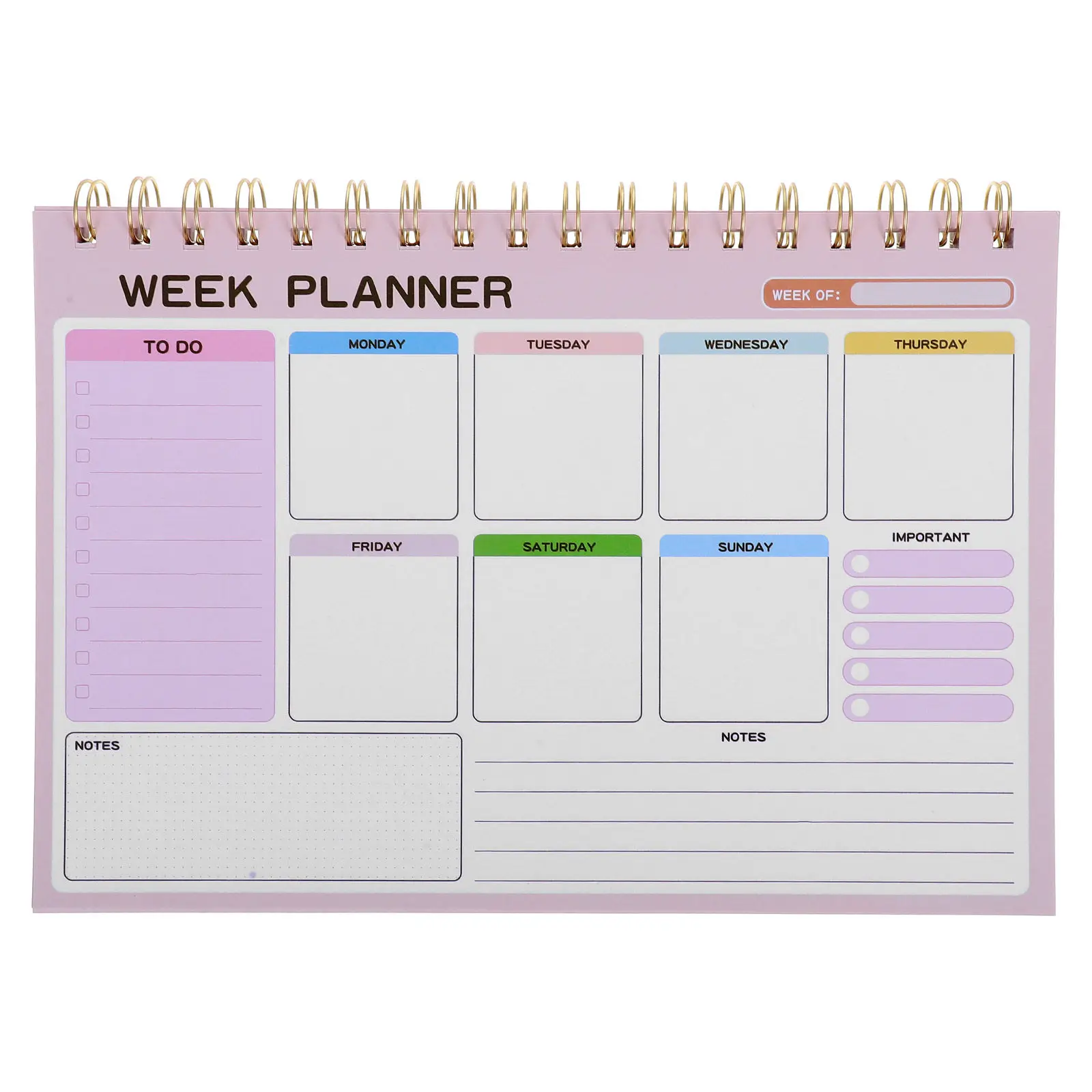 Weekly Planner Notebook Undated Spiral Binding Paper Cover Work Schedule Daily to Do Planner Weekly Calendar
Weekly Planner Notebook Undated Spiral Binding Paper Cover Work Schedule Daily to Do Planner Weekly Calendar