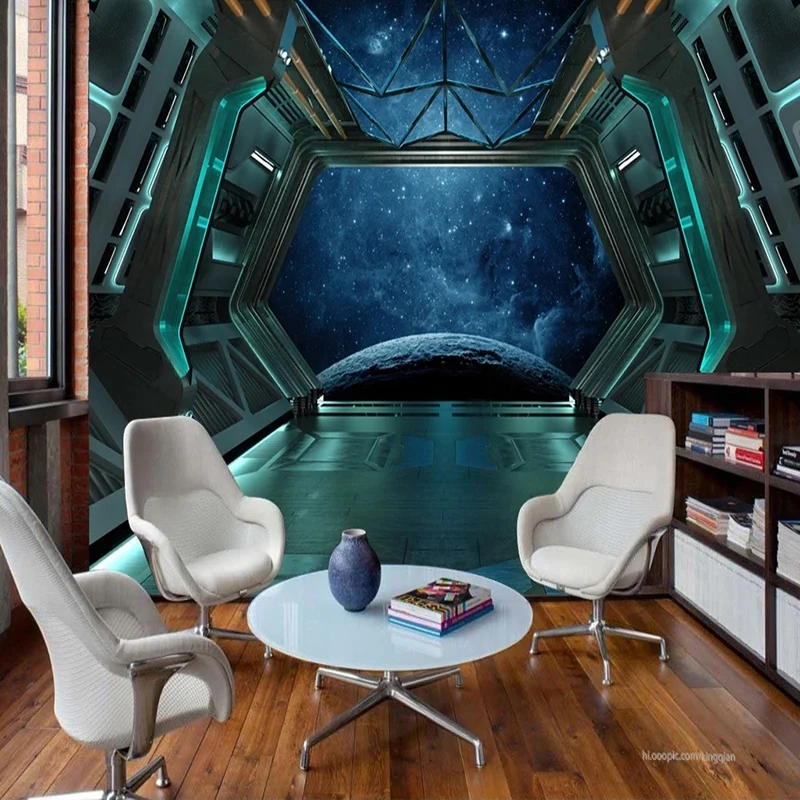 Creative Mural Wallpaper 3D Cool Spaceship Space Bar KTV Background Wall Decor Children's Bedroom Creative Wall Painting Fresco
Creative Mural Wallpaper 3D Cool Spaceship Space Bar KTV Background Wall Decor Children's Bedroom Creative Wall Painting Fresco