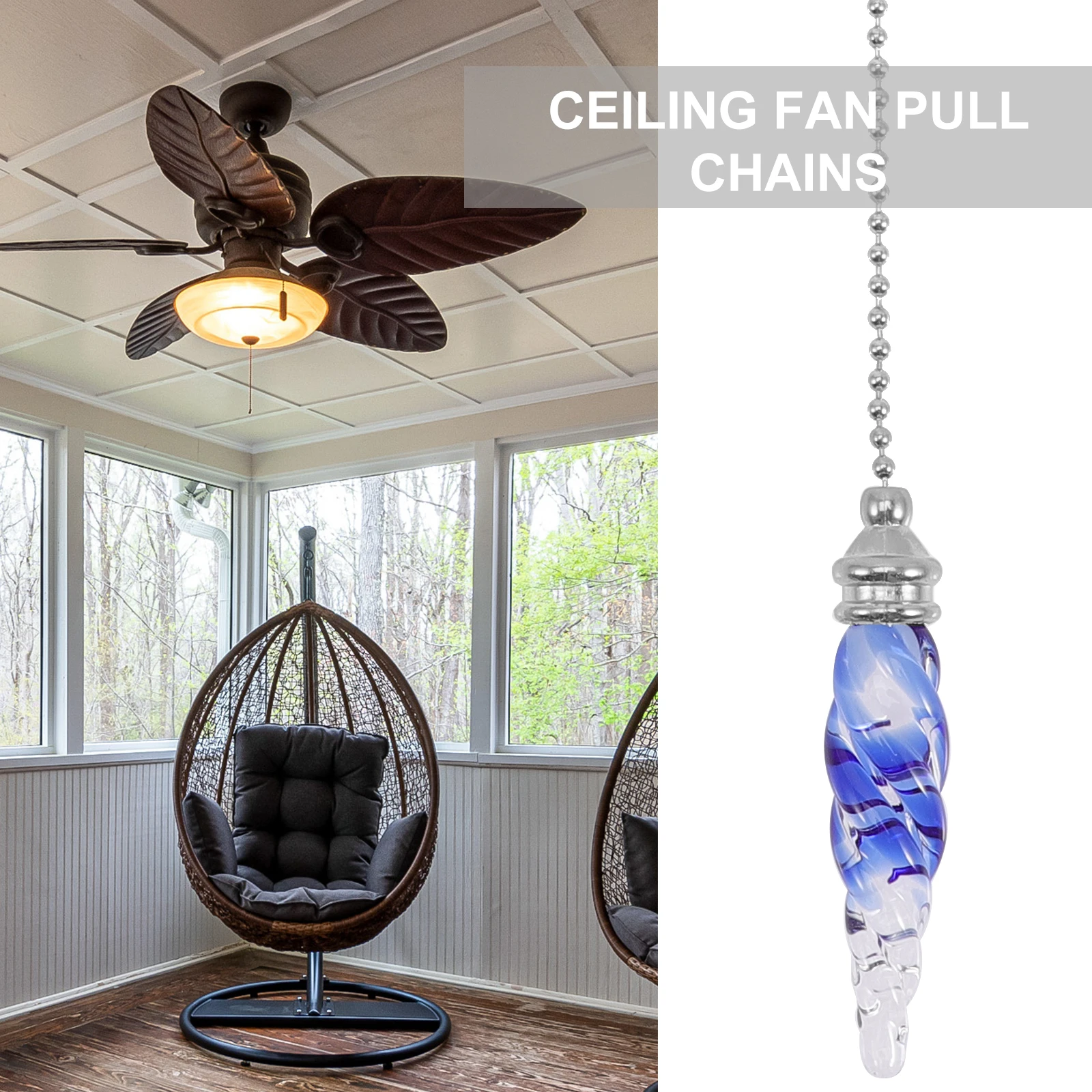 Pull Chain Decorative Glass Rope for Ceiling Chandelier Extend European Style Bathroom Bedroom Hallway Strong Durable
Pull Chain Decorative Glass Rope for Ceiling Chandelier Extend European Style Bathroom Bedroom Hallway Strong Durable