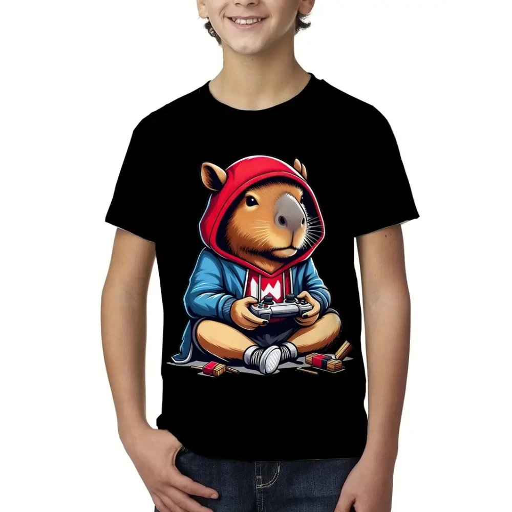 Clothing for Boys Cute Cartoon Capybara Graphic T Shirts 3D Print Summer Crew Neck Comforts Short Sleeves Tops T-Shirt for a Boy
Clothing for Boys Cute Cartoon Capybara Graphic T Shirts 3D Print Summer Crew Neck Comforts Short Sleeves Tops T-Shirt for a Boy