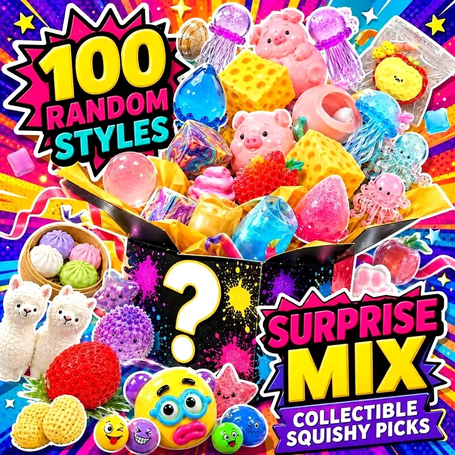 1pcs Surprise Blind Box Squishy Toy Assortment, Random Style Cute Squeeze Figures With Jellyfish, Panda, Rabbit, Duck, Moai Inspired Shape, Food Shape, Funny Face And Colorful Mystery Toy Designs For Party Favor, Goody Bag Gift, Desk Display
1pcs Surprise Blind Box Squishy Toy Assortment, Random Style Cute Squeeze Figures With Jellyfish, Panda, Rabbit, Duck, Moai Inspired Shape, Food Shape, Funny Face And Colorful Mystery Toy Designs For Party Favor, Goody Bag Gift, Desk Display