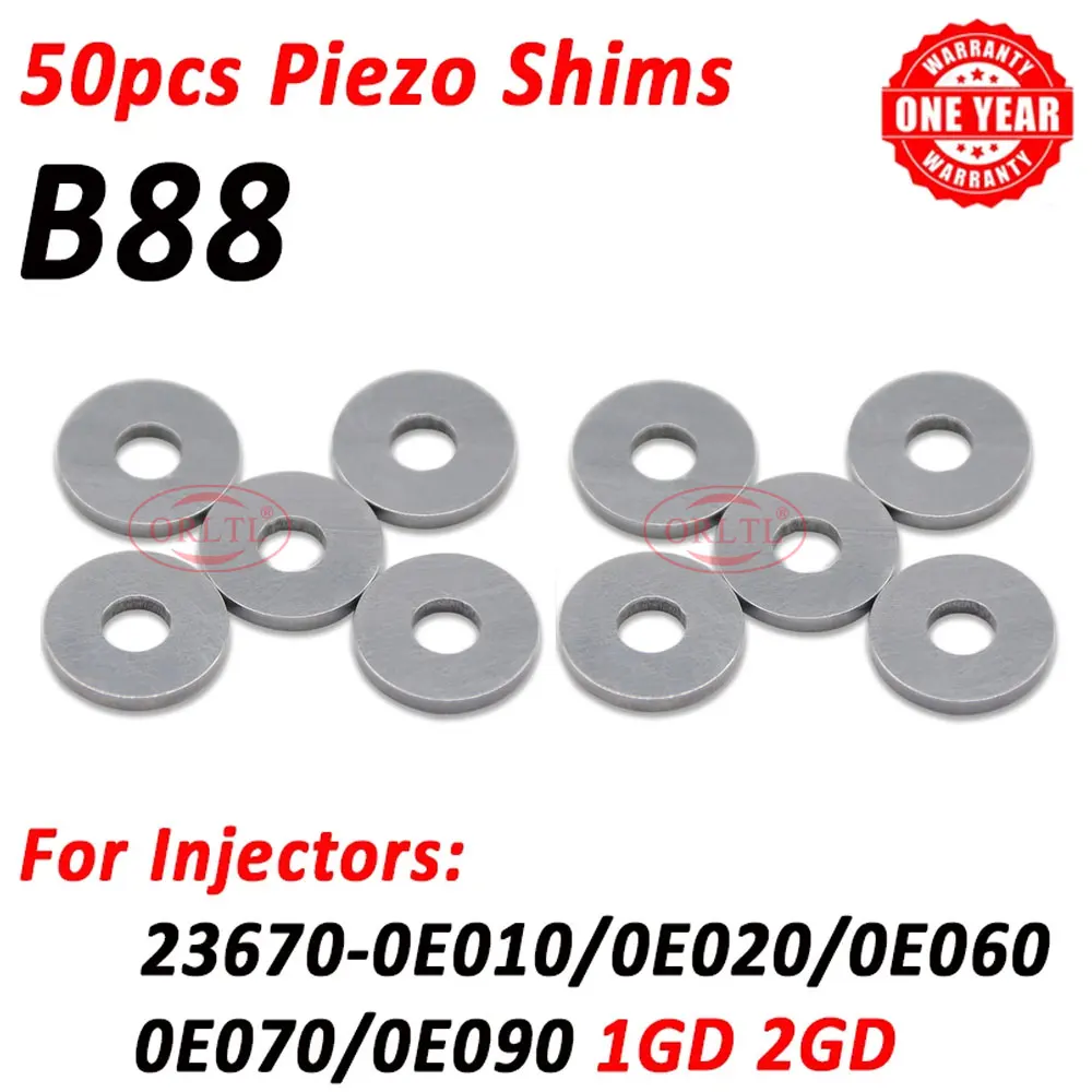 50pcs B88 Piezo Injector Shims G4 Valve Plate 295040-9440 Thick 1.11-1.20mm for DENSO 23670-0E010 23670-0E020 1GD 2GD Oil Adjust
50pcs B88 Piezo Injector Shims G4 Valve Plate 295040-9440 Thick 1.11-1.20mm for DENSO 23670-0E010 23670-0E020 1GD 2GD Oil Adjust