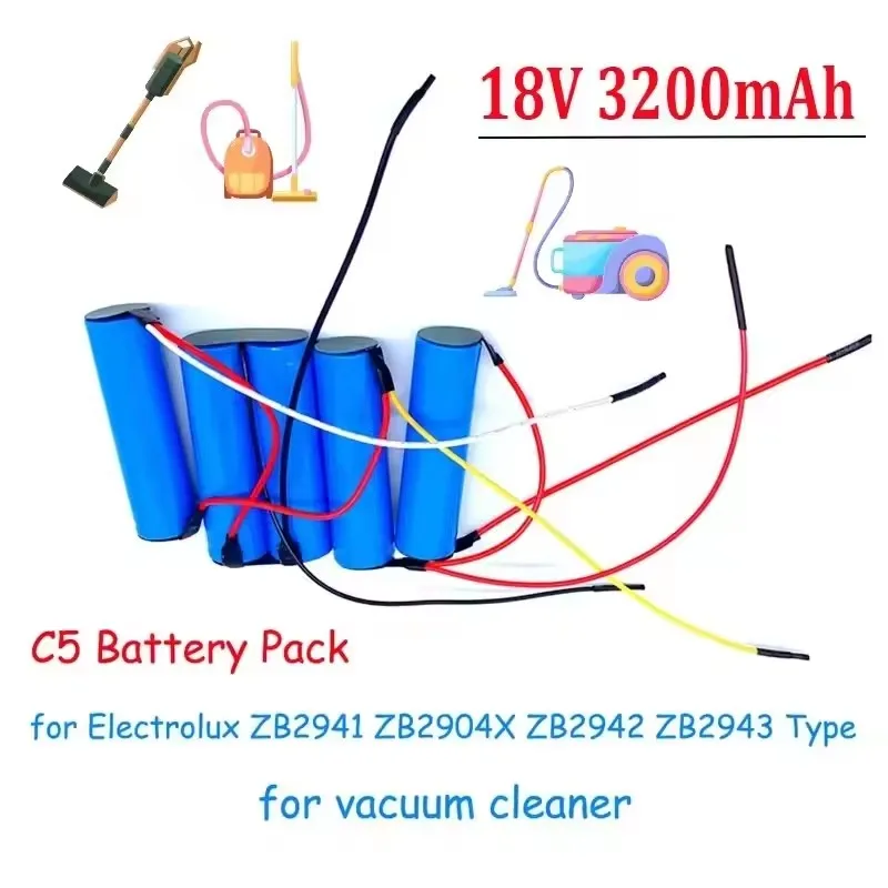 Nieuwe 3200Mah For A Electrolux 18V Lithium Ion Batterij C5 C4 C3 ZB2941 ZB2904X ZB2942 ZB2943 NV144NIBRC Stofzuiger Type 18650
Nieuwe 3200Mah For A Electrolux 18V Lithium Ion Batterij C5 C4 C3 ZB2941 ZB2904X ZB2942 ZB2943 NV144NIBRC Stofzuiger Type 18650
