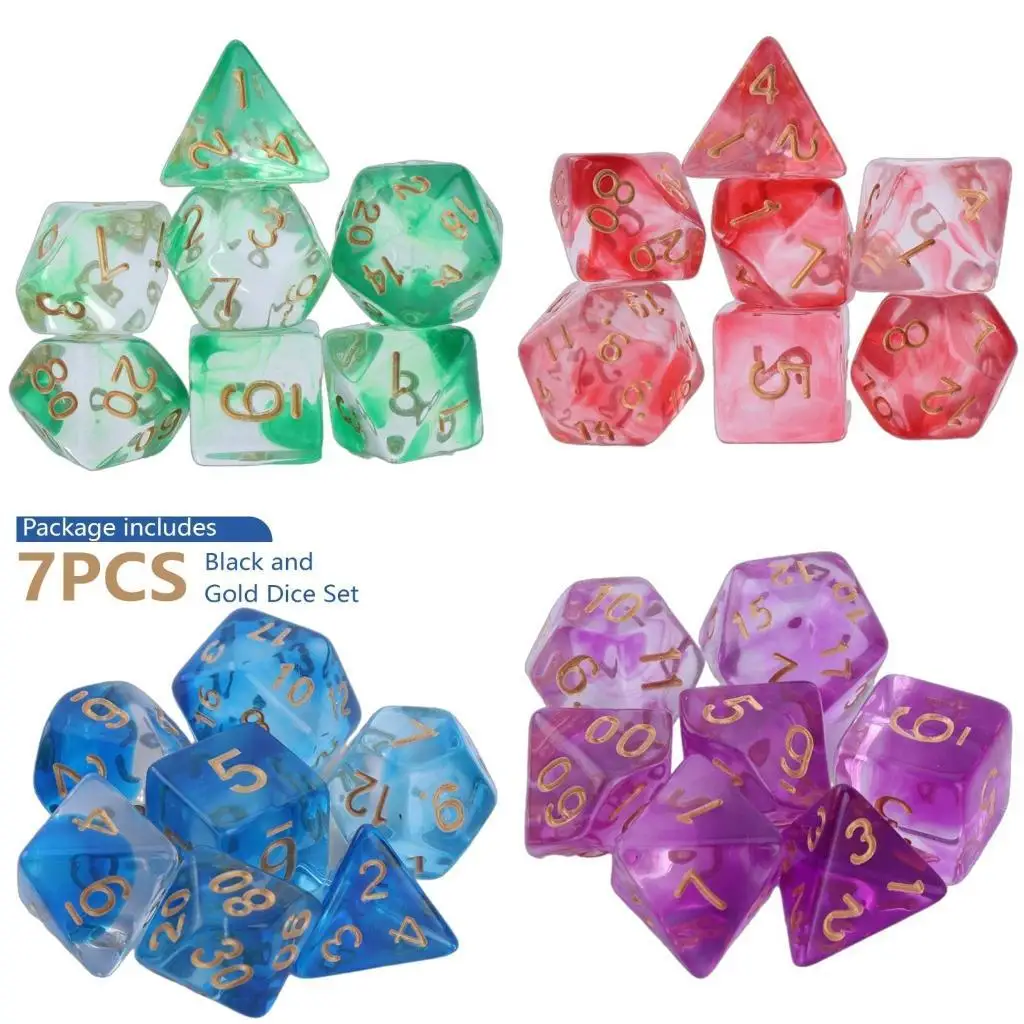Y1UC 7Pcs Polyhedral Dices Acrylic Role Playings Game Dices for Card Game Player
Y1UC 7Pcs Polyhedral Dices Acrylic Role Playings Game Dices for Card Game Player