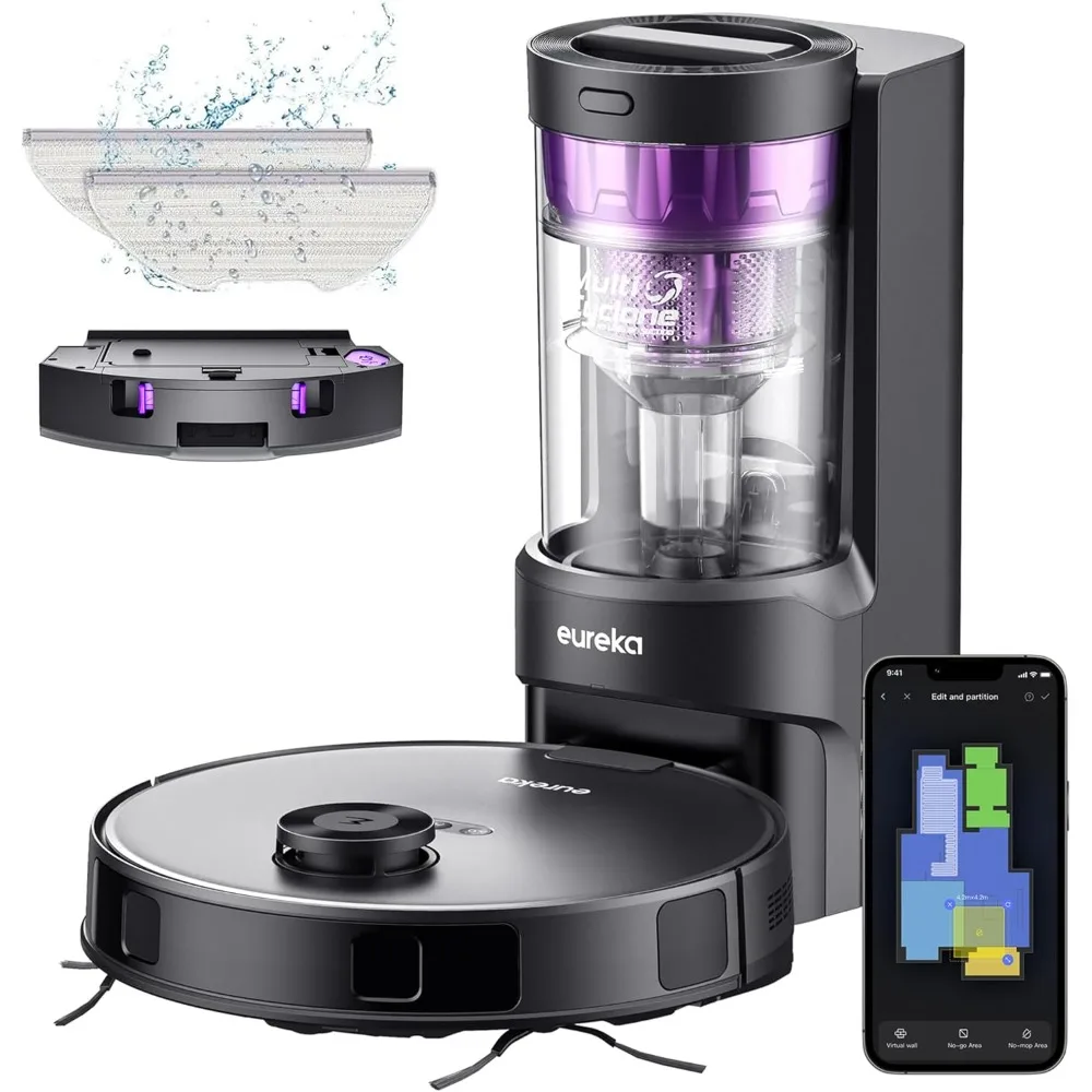 HOME Robot Vacuum with Bagless Self Emptying Station, 2 in 1 Robotic Vacuum and Mop Combo, 60-Day Capacity
HOME Robot Vacuum with Bagless Self Emptying Station, 2 in 1 Robotic Vacuum and Mop Combo, 60-Day Capacity