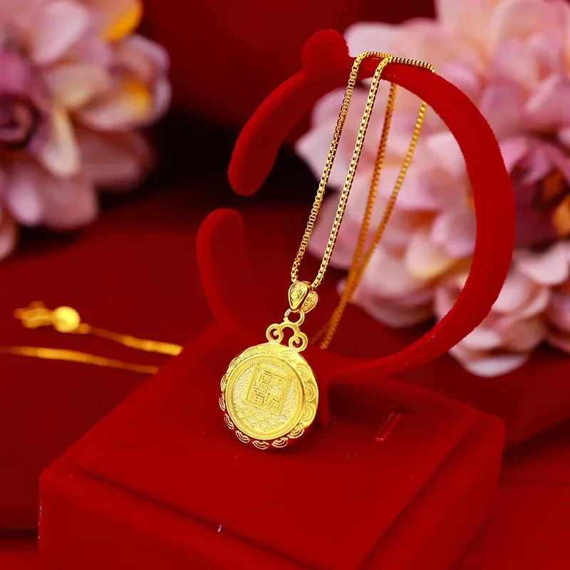 9999 Real Gold 24K Gold Edition Tianci Hongfu Pendant Pure 24k Gold Women's Fortune Pendant Necklace
9999 Real Gold 24K Gold Edition Tianci Hongfu Pendant Pure 24k Gold Women's Fortune Pendant Necklace