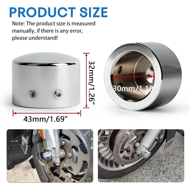 Front Axle Nut Covers for Harley Softail Sportster Road King Electra Street Glide Chromr/Black 2002-2023 Motorcycle
Front Axle Nut Covers for Harley Softail Sportster Road King Electra Street Glide Chromr/Black 2002-2023 Motorcycle