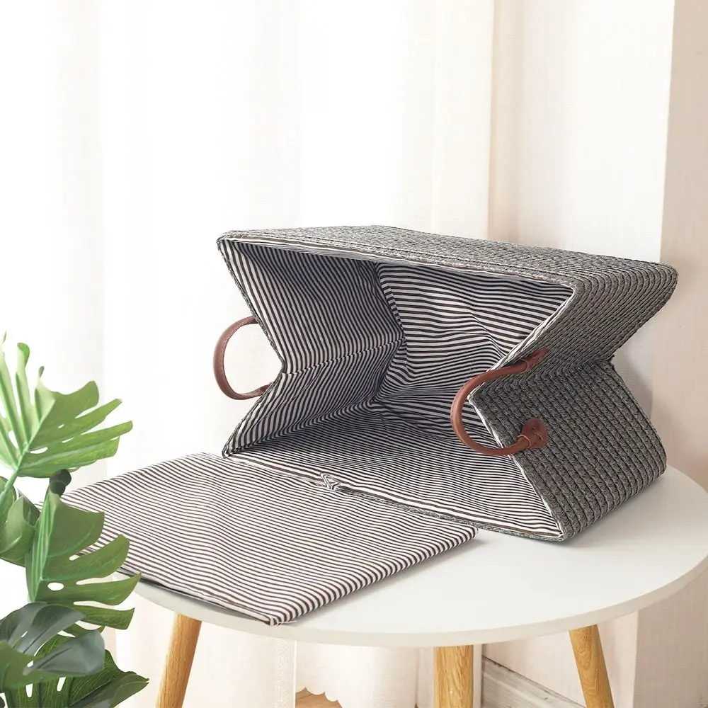 Соломенный складной ящик для хранения с ручкой, большая вместительная корзина для одежды, влагостойкая рама из ротанга, органайзер для одежды, коробка для ванной комнаты
Соломенный складной ящик для хранения с ручкой, большая вместительная корзина для одежды, влагостойкая рама из ротанга, органайзер для одежды, коробка для ванной комнаты