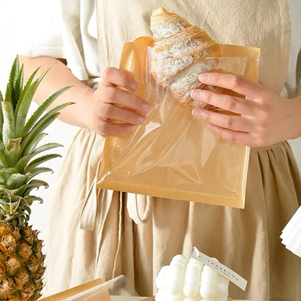 100Pcs Bakery Bread Bags Kraft Paper with Transparent Window Sandwich Cookie Treat Single Use Packaging Sandwich Bags
100Pcs Bakery Bread Bags Kraft Paper with Transparent Window Sandwich Cookie Treat Single Use Packaging Sandwich Bags